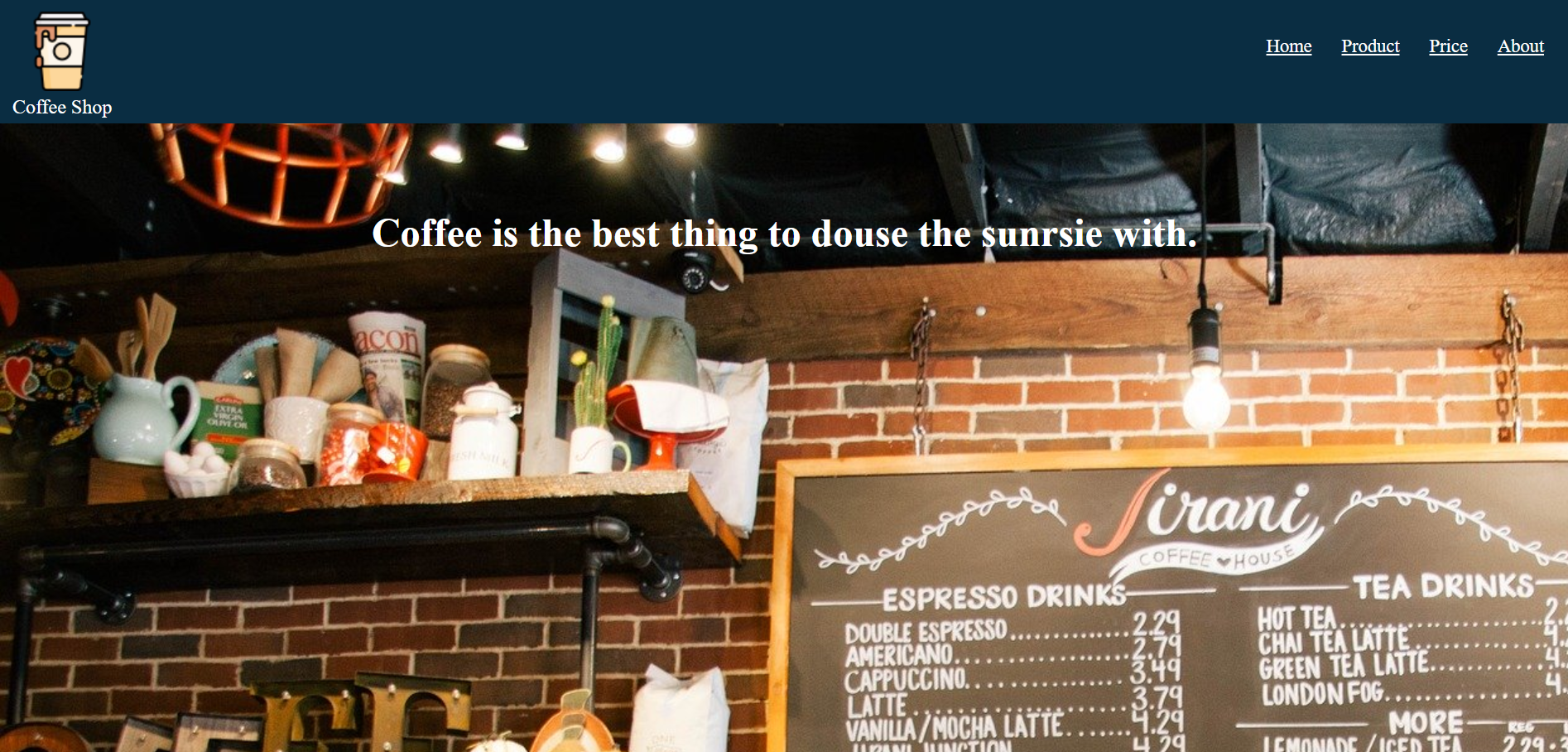 Coffee Shop Website