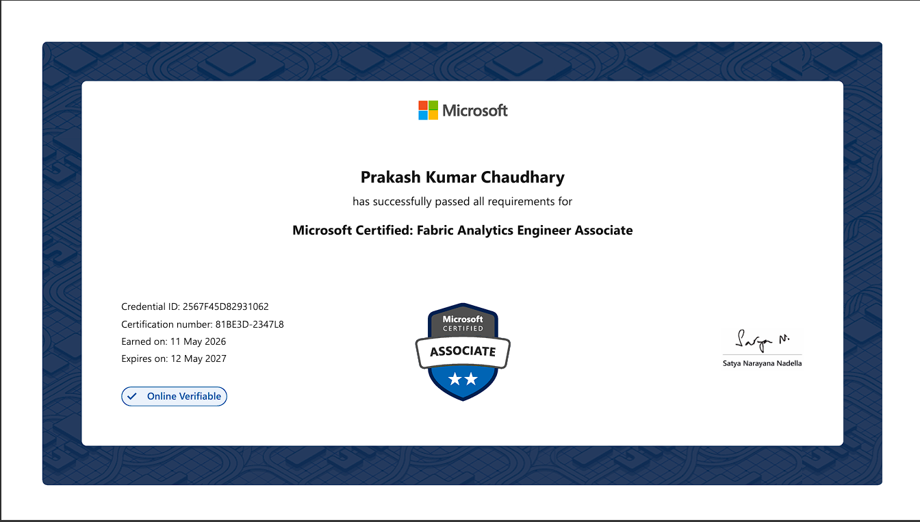 Microsoft Fabric Certification